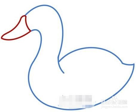伴儿成长简笔画系列-怎样画白天鹅简笔画