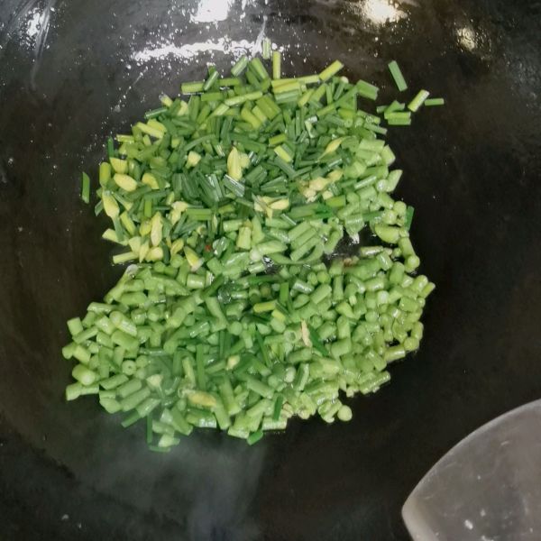 鹅蛋炒豆角韭菜花