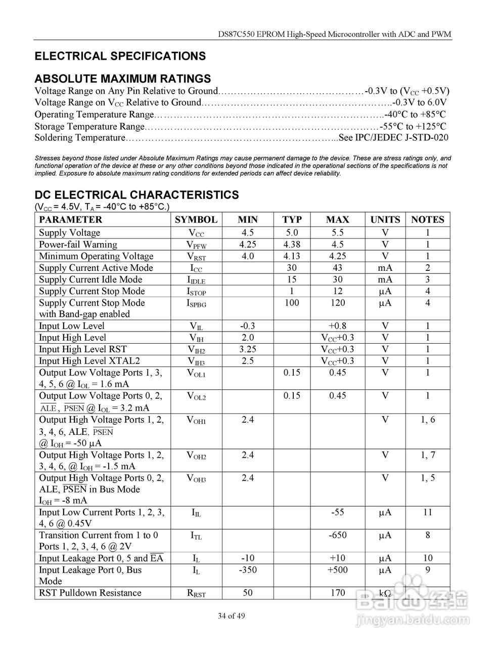 MAXIM DS87C550微控制器说明书:[4]