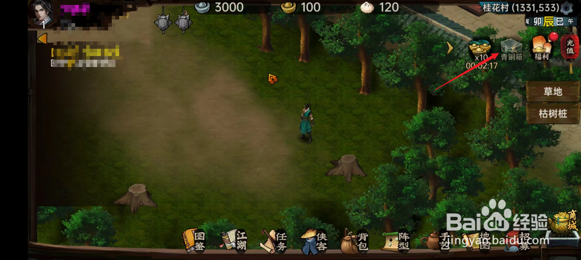 武林侠影怎样进行开启青铜箱