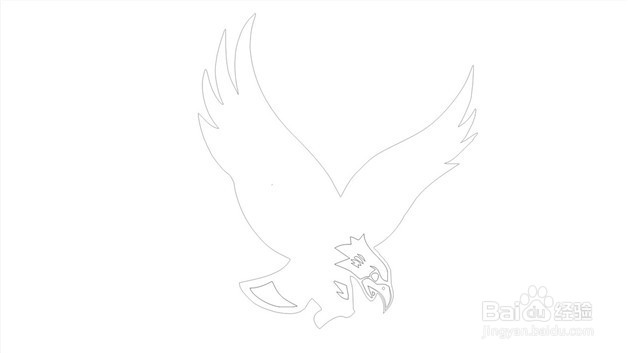 雄鹰展翅简笔画