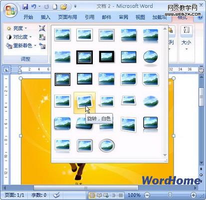 Word 2007图片应用多种图片样式操作方法