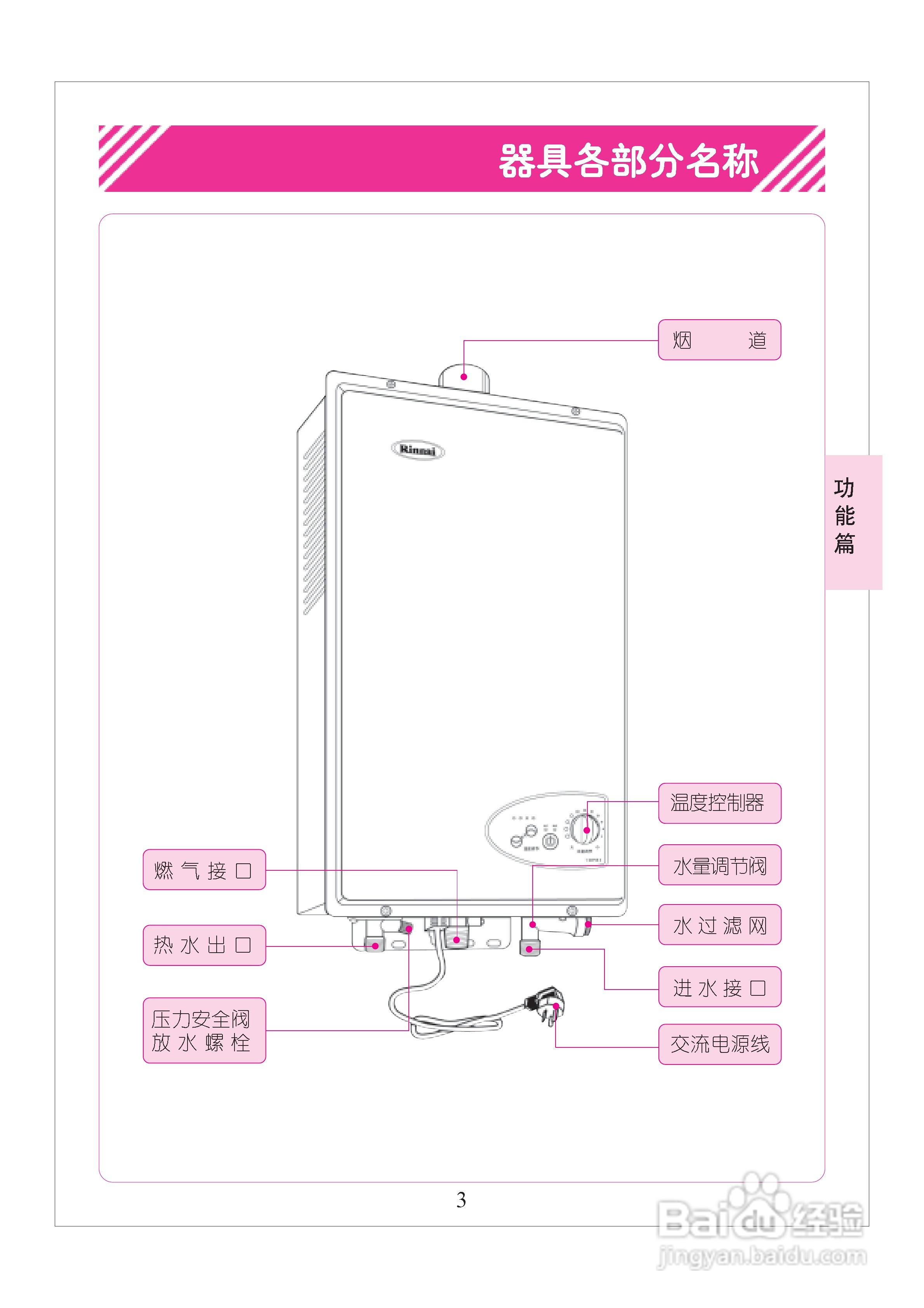 林内热水器内部图解图片