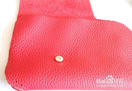 大红色花朵手拿包手工制作方法