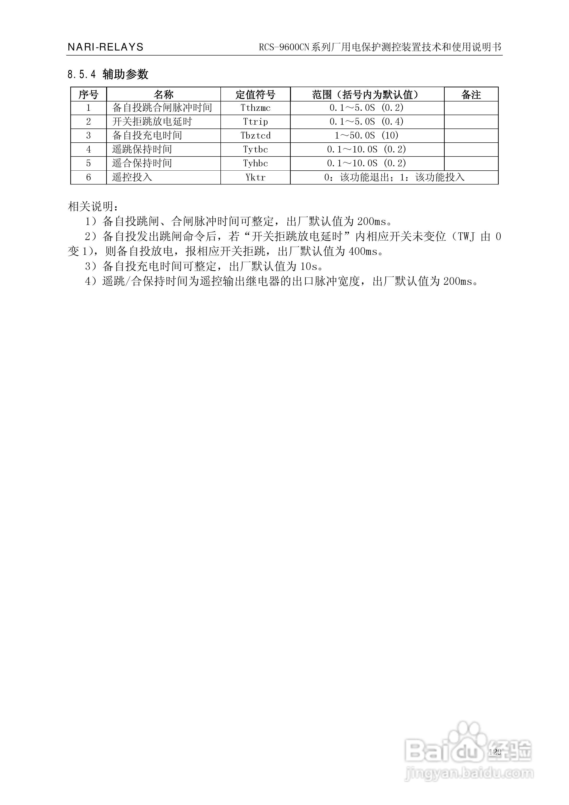 南瑞继保RCS-9629CN备用电源自投与测控装置使用说明书:[14]