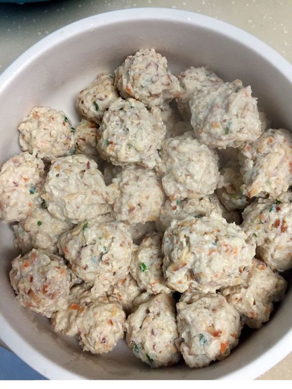 鸡蛋干瘦肉豆腐丸子