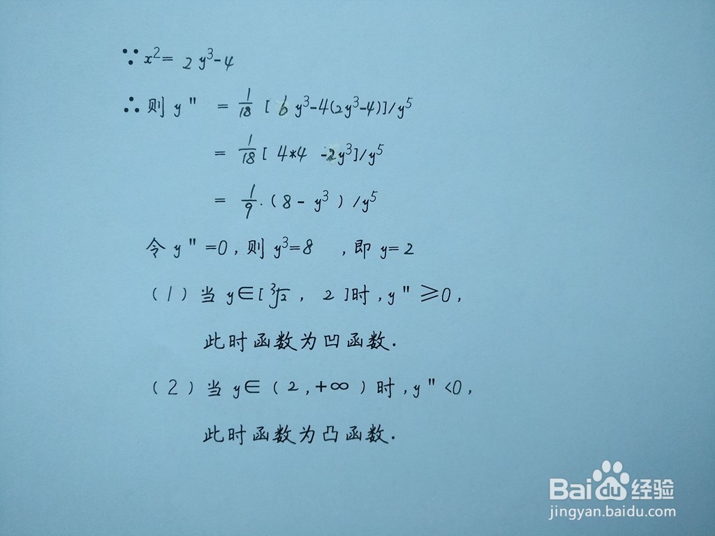 隐函数2y^3-x^2=4的图像