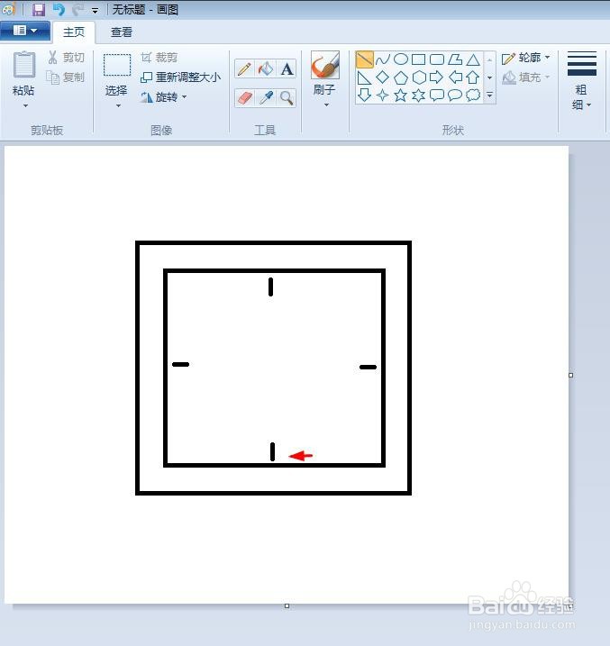 正方形的时钟简笔画