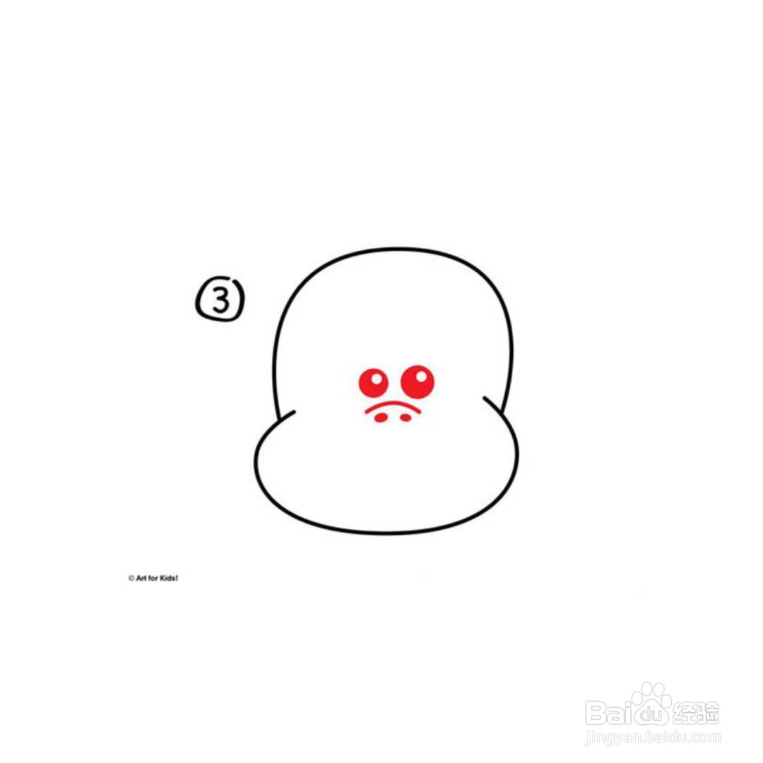 如何使用简笔画画出大嘴猴头像