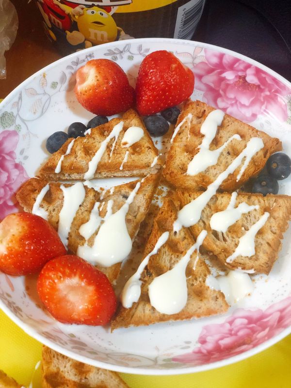 全麦吐司华夫饼