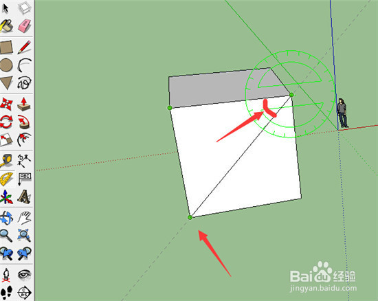 sketchup使用技巧之量角器工具