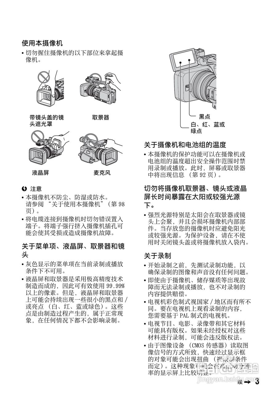 SONY HDR-FXX1000E摄像机说明书:[1]