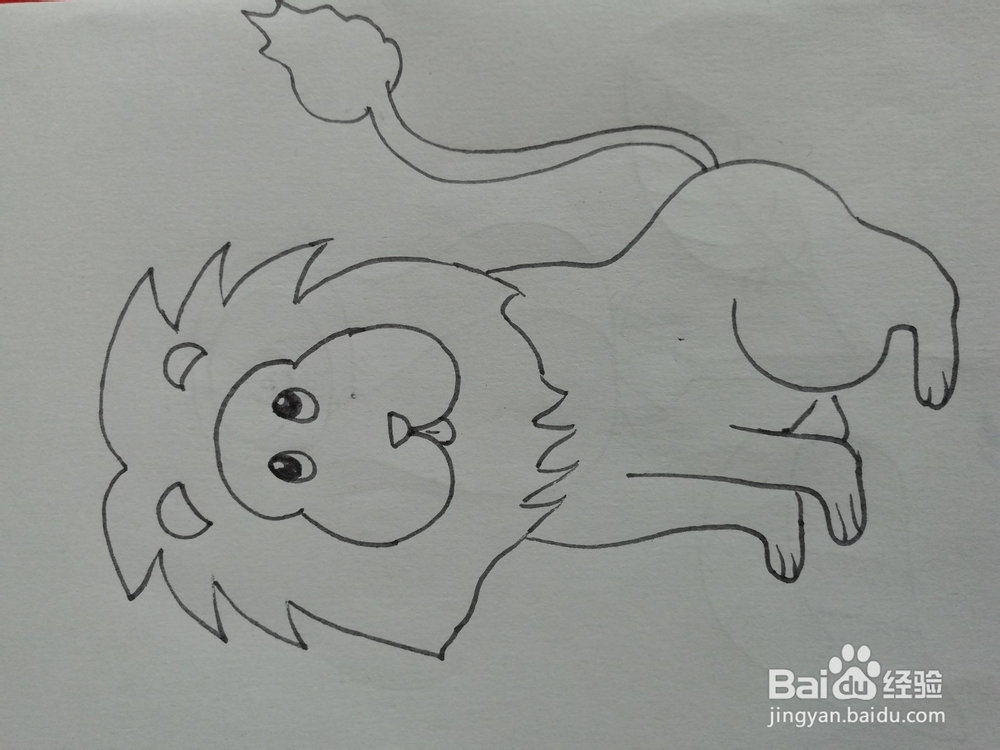简笔画怎么画狮子