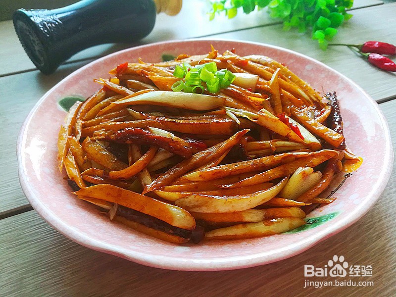 茭白牛肉丝的做法
