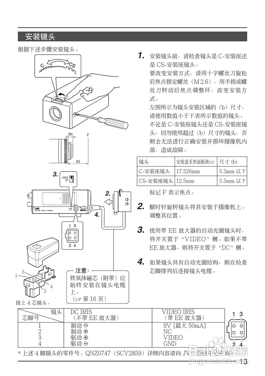 JVC TK-C1430EC彩色视像摄像机使用说明书:[2]