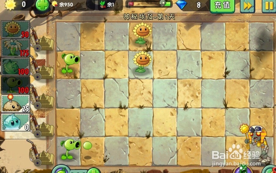 植物大战僵尸2:第1天第3颗星(神秘埃及)