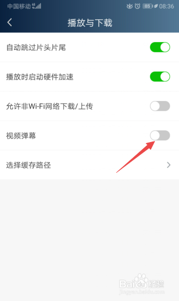 爱奇艺随刻版怎么关闭视频弹幕