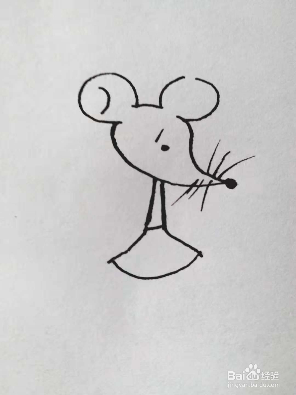 老鼠的简笔画法（一）