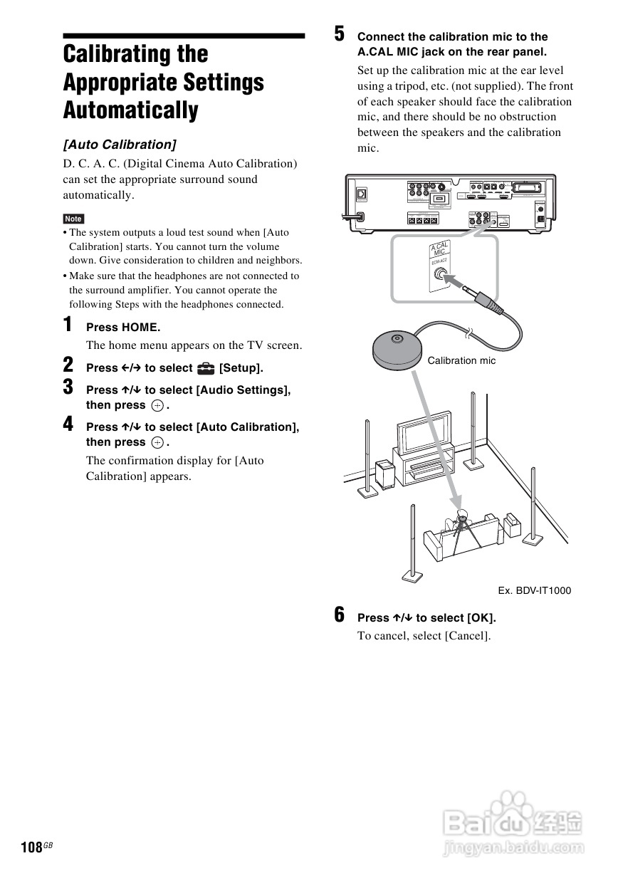 SONY BDV-IS1000蓝光DVD无线环绕家庭影院用户手册:[6]
