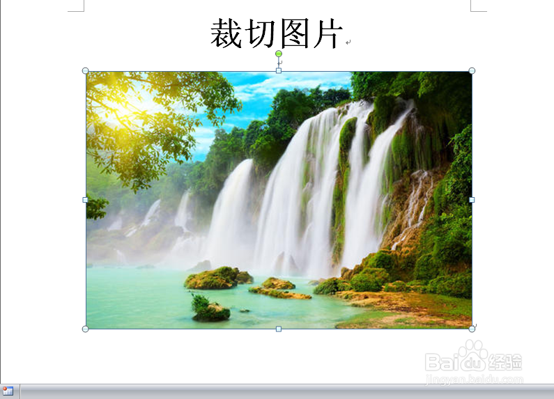 Word文档中怎么裁切图片？
