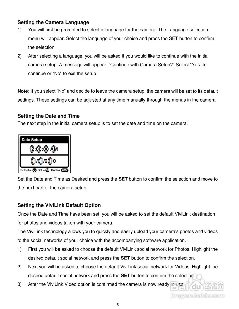 威达ViviCam T027数码相机使用说明书:[1]