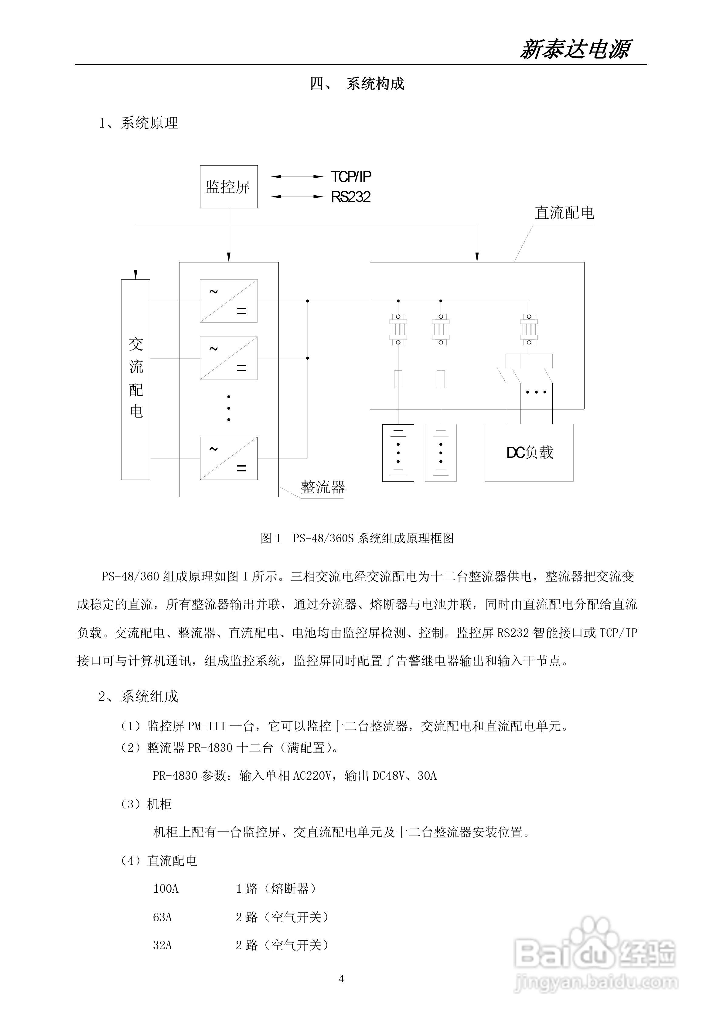 世纪新泰达PS-48/360型智能高频开关电源系统使用说明:[1]