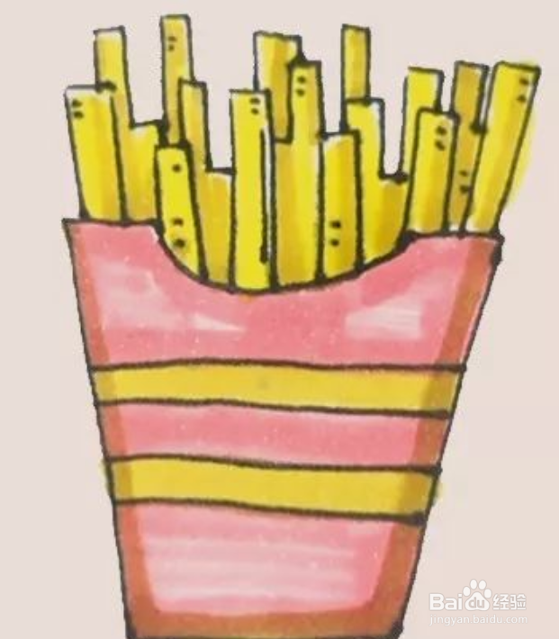 美味薯条简笔画