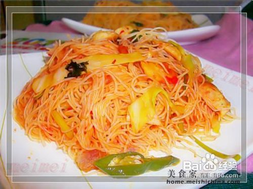 家常面条我的午餐~~综合小炒米粉
