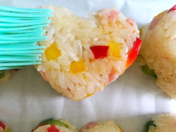 培根彩椒烤饭团