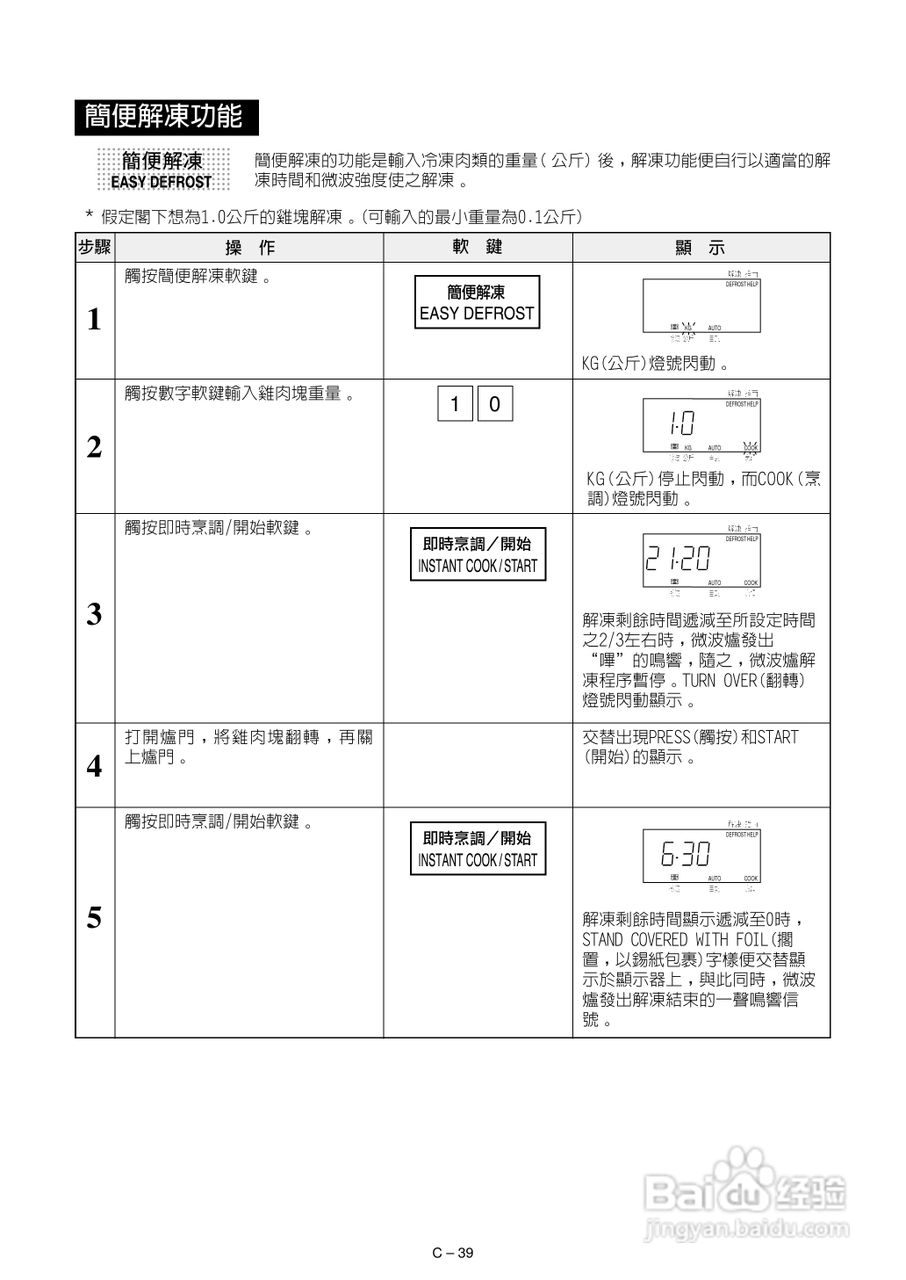 声宝R-882F型微波炉说明书:[3]