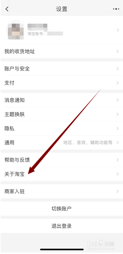 手机淘宝版本信息查看方法