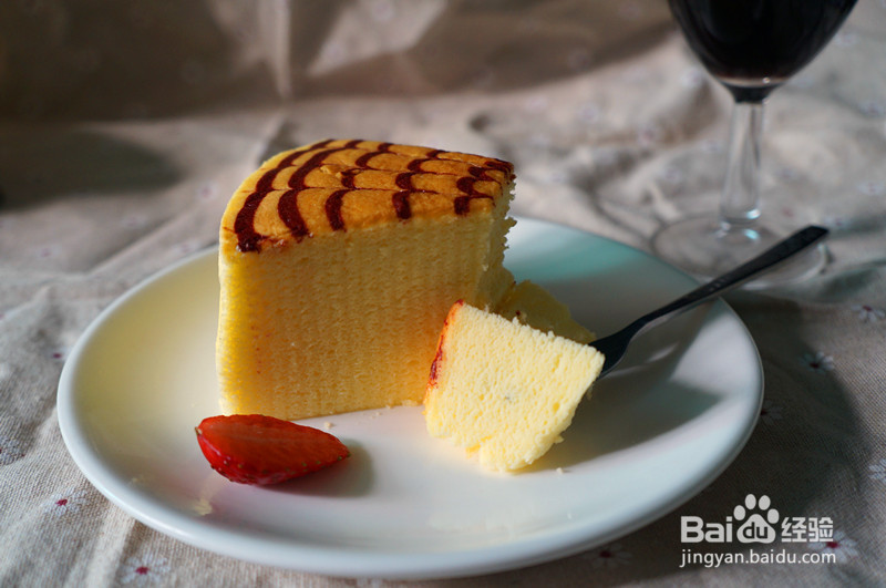拉花轻乳酪蛋糕+的做法