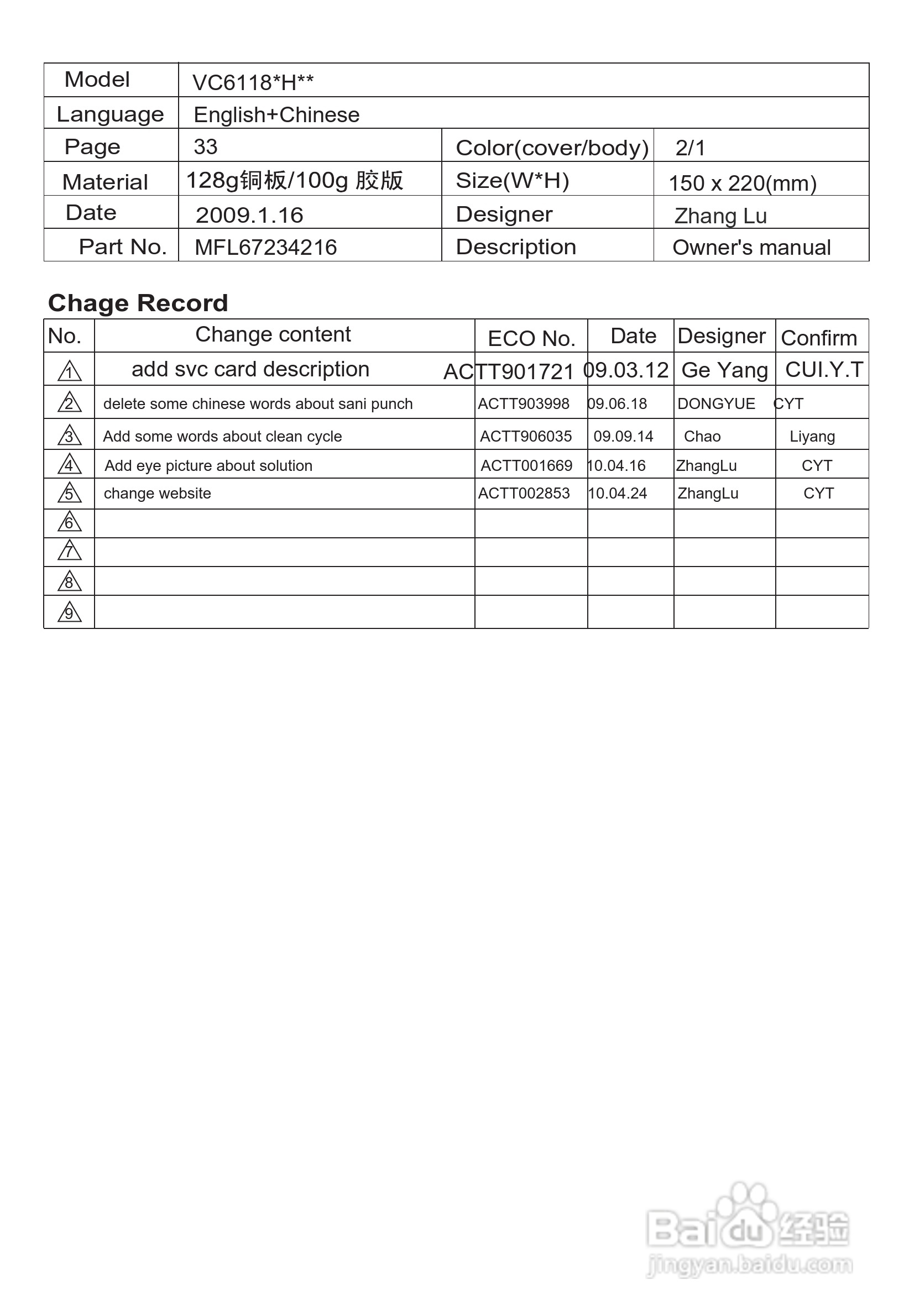 LG VC6118GHAYM吸尘器机使用说明书:[1]