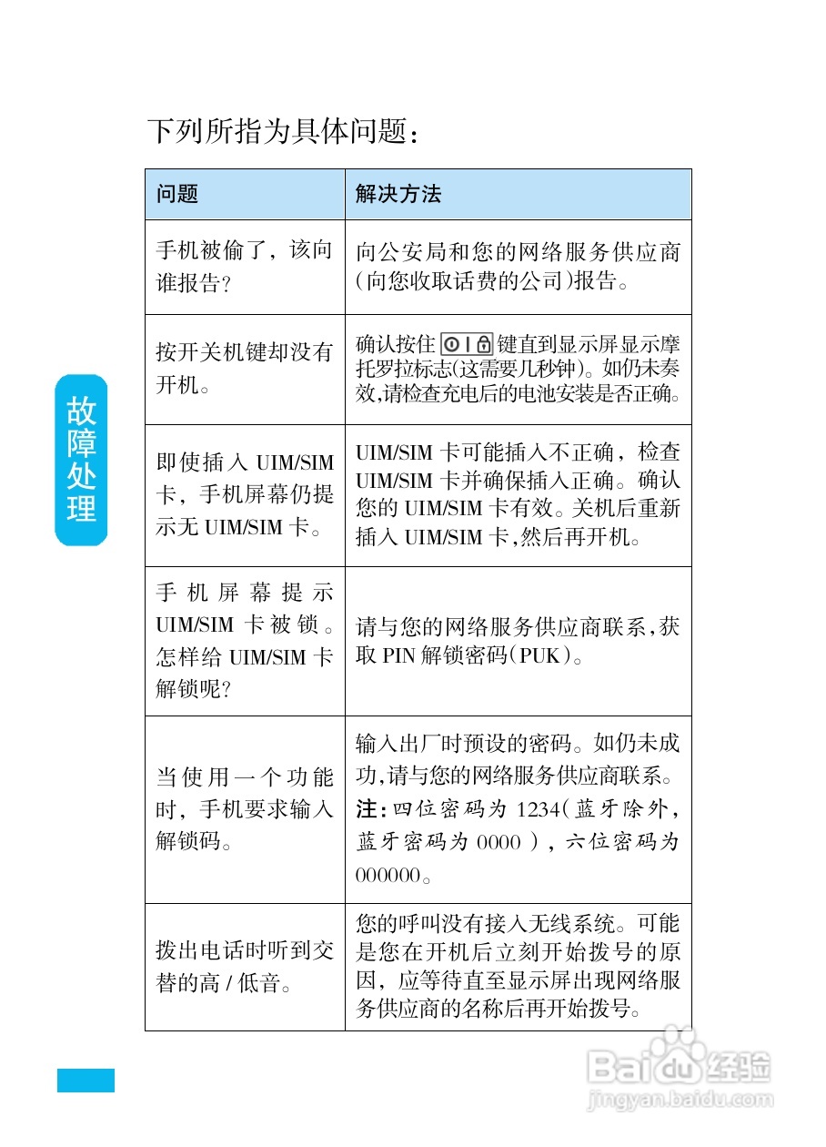摩托罗拉XT532手机使用说明书:[7]