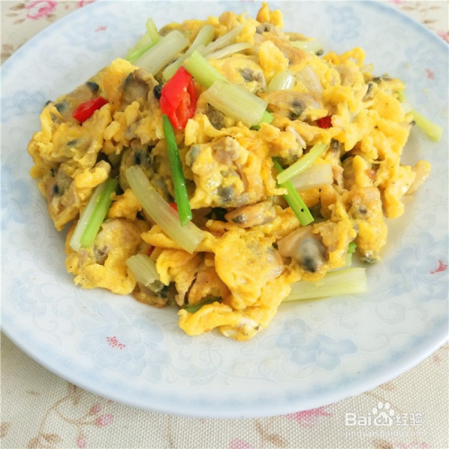 蚬子肉炒蛋的做法