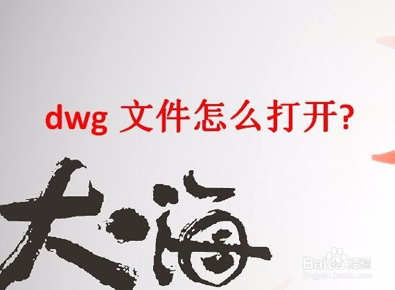 <b>dwg文件怎么打开</b>