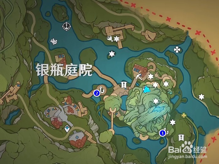 原神3.8银瓶庭院右侧礼球位置在哪里