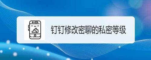 钉钉如何修改密聊的私密等级