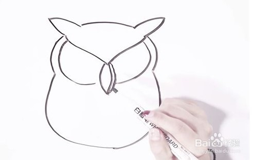 伴儿成长简笔画系列-怎样画猫头鹰简笔画
