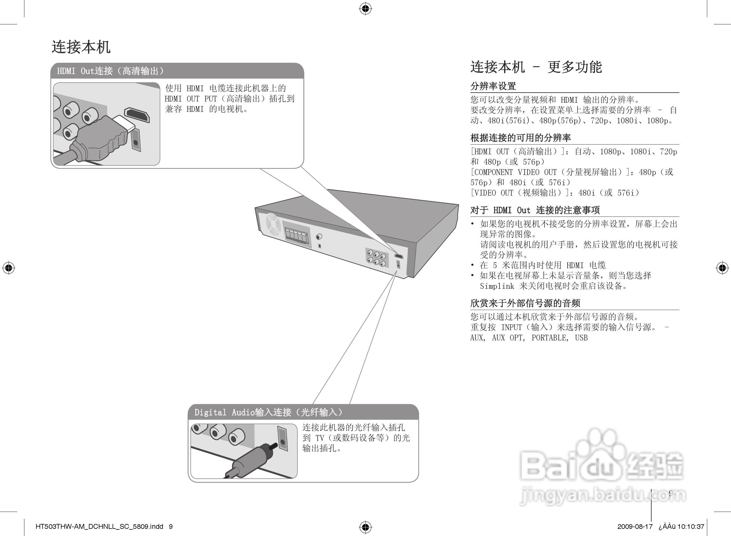 LG HT503THW家庭影院使用说明书:[1]