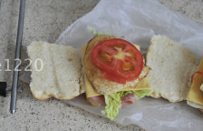 辫子火腿三明治