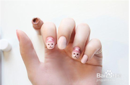 可爱乔巴美甲教程