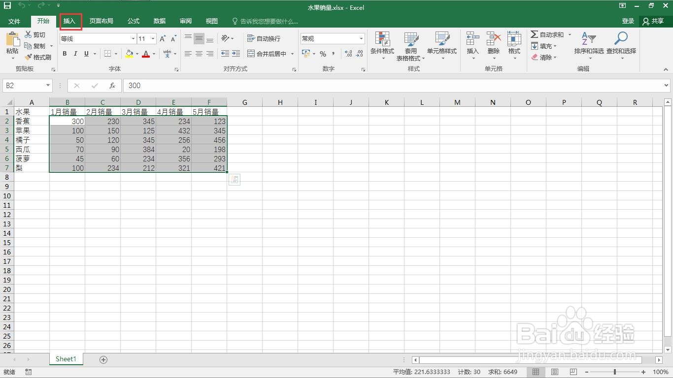 如何在excel中制作迷你图