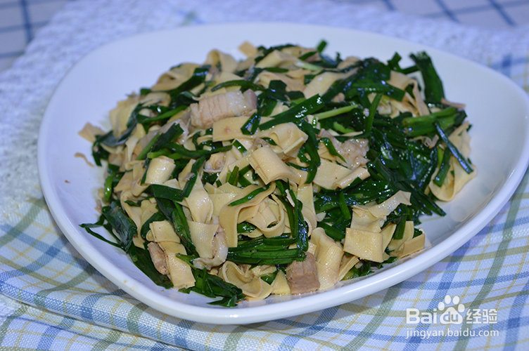 怎么做干豆腐炒韭菜