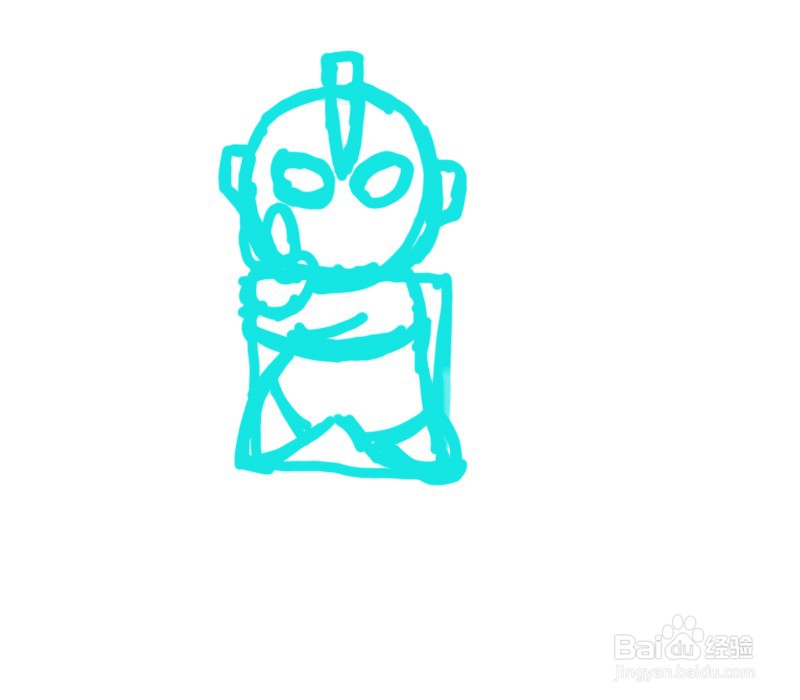 盖亚奥特曼简笔画