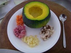 收拾家里的剩余食物——南瓜盅