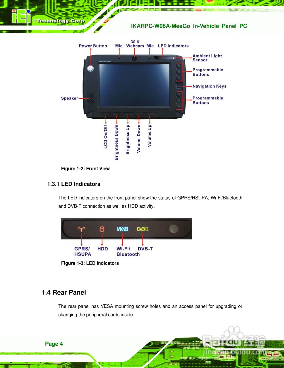 IEI威强 IKARPC-W08A-MeeGo车载电脑说明书:[2]
