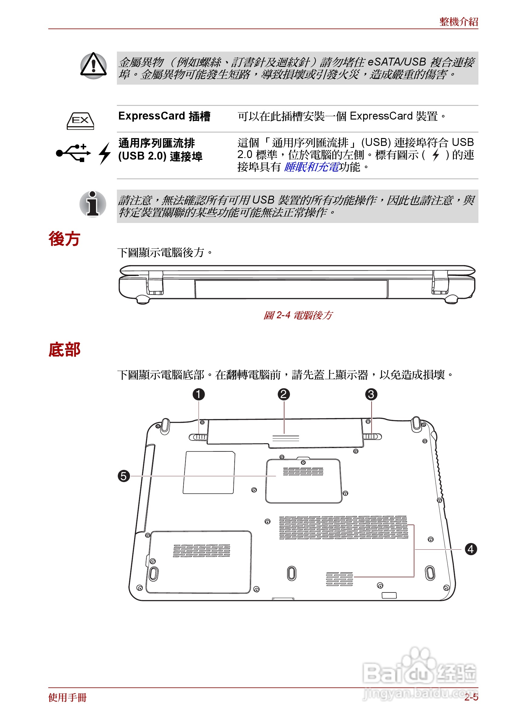 东芝 Satellite Pro A660 A660Db笔记本电脑说明书:[5]