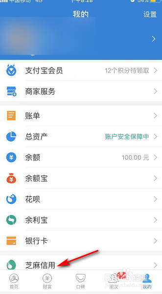 怎么查看芝麻信用的积分呢