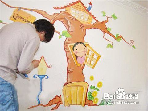 怎样亲手墙绘自己的爱心小窝